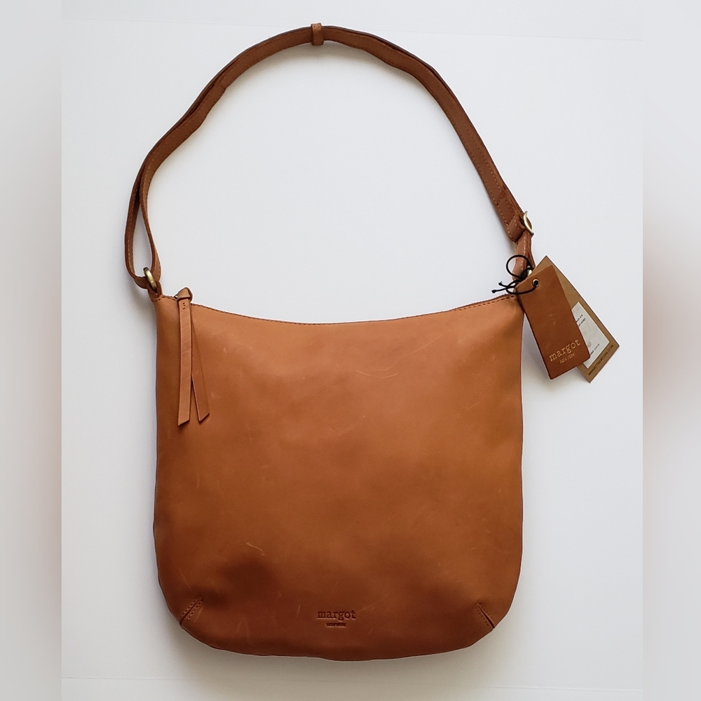 MARGOT Remy Leather Hobo Crossbody Bag